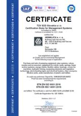 ISO Certifikát Anglický